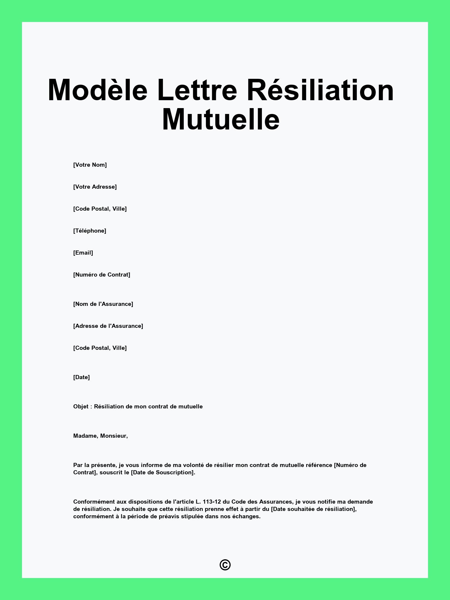 Mod le Lettre R siliation Mutuelle Mod le Lettre R siliation Mutuelle